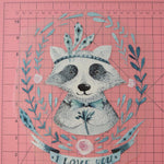 Load image into Gallery viewer, I Love You Racoon Heat Transfer, Iron-On
