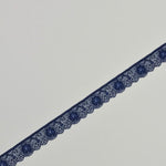 Load image into Gallery viewer, Navy 1" Wide Stretch Lace
