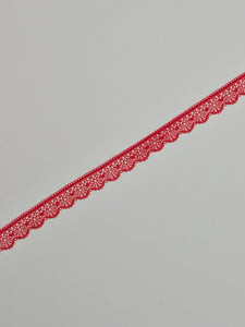 Red 1" Wide Stretch Lace