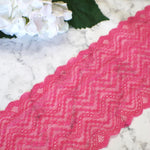 Load image into Gallery viewer, Bubblegum Pink 6.5&quot; Wide Stretch Lace
