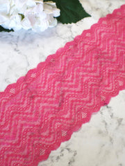 Load image into Gallery viewer, Bubblegum Pink 6.5&quot; Wide Stretch Lace
