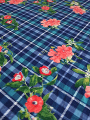 Load image into Gallery viewer, Savannah on Blue/Green Plaid Double Brushed Poly
