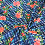 Load image into Gallery viewer, Savannah on Blue/Green Plaid Double Brushed Poly
