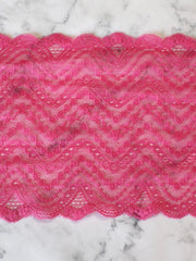 Load image into Gallery viewer, Bubblegum Pink 6.5&quot; Wide Stretch Lace

