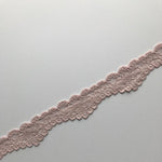 Load image into Gallery viewer, Dusty Pink 1.25" Wide Stretch Lace
