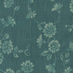 Load image into Gallery viewer, 1YD 24IN REMNANT; Teal Floral | Wishwell Loire Valley Jacquards | Robert Kaufman
