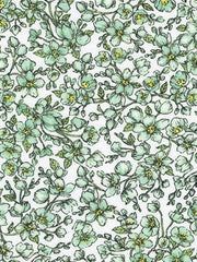 Load image into Gallery viewer, Flower Vines on White | Wishwell: Nature's Notebook Knits | Robert Kaufman